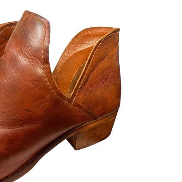 Steve Madden Austin Cognac Brown Leather Cowboy Ankle Booties Women's Size 9.5M - Picture 7 of 14